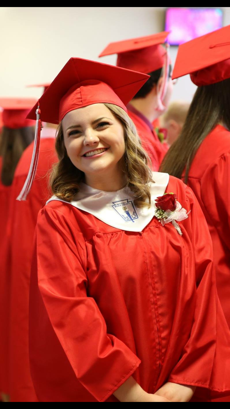 Hannah Canady smiles on the graduation day of the class of 2016. Canady’s graduating class had around 90 students.