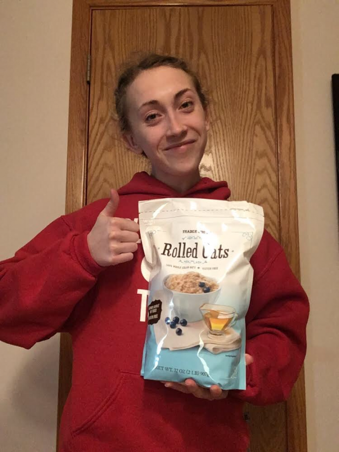 Senior Claire Kallhoff gives her stamp of approval to rolled oats. Watch her review video below to learn more about why they are a good food option and how to cook them.