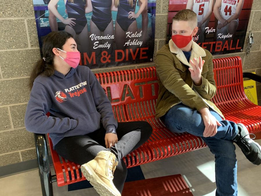 New and Hopefully Improved:


Trojans BeKind:
Joanna Engel (11) and Mannix Crockett (11) discuss what it means to be a kind Trojan. They share with each other what they learned from guided research and available resources about spreading kindness and positivity.