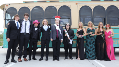 Senior Prom - Senior Court: George Zander, Bennet Beecham, Dillon Bills, Tyler Menke, Brandon Wyss, Ava Dominguez, Kayla Jeffrey, Olivia Kohl, Ashley Lynch, and Halle Christiansen represent the Senior Class at the 2023 Prom.